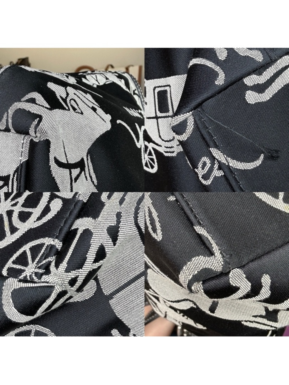 Coach Black and Cream Signature Horse & Carriage Tote with Wristlet, 2 Piece Set - Picture 10 of 14